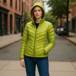 Xersion Packable Premium Down Puffer Jacket Hooded
